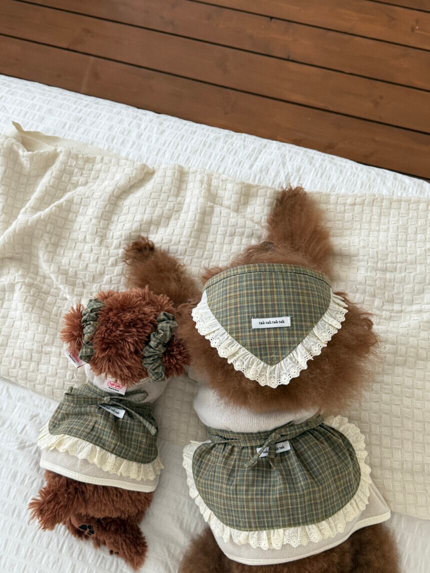 保護者用［tak!tak!tak!tak!］Antique Check Series　Headscarf