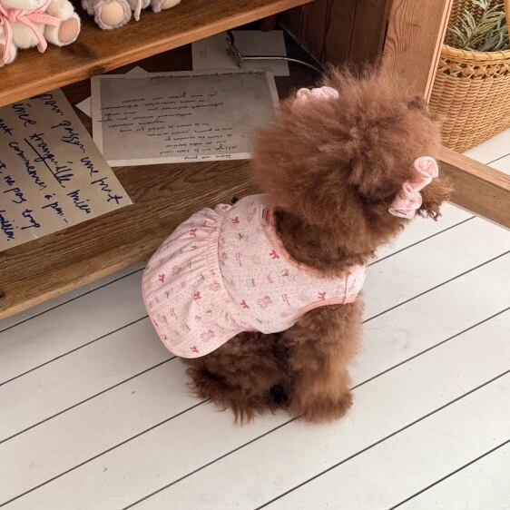 予約［tak!tak!tak!tak!］milk pink eyelet dress