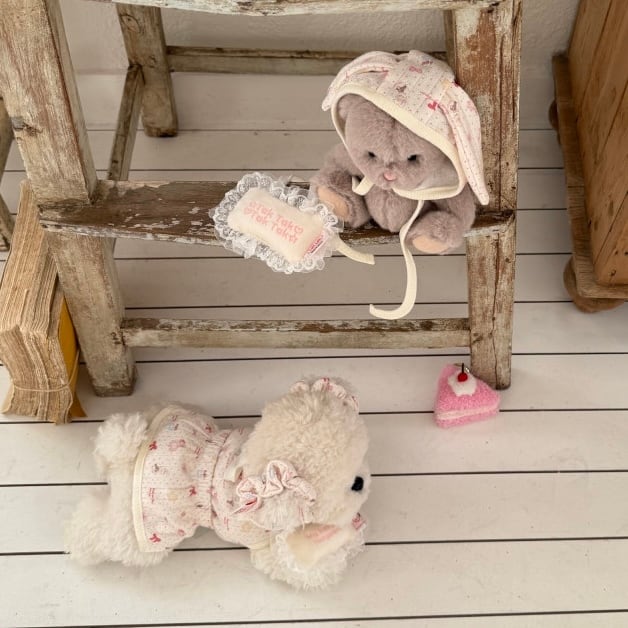 予約［tak!tak!tak!tak!］milk pink eyelet dress