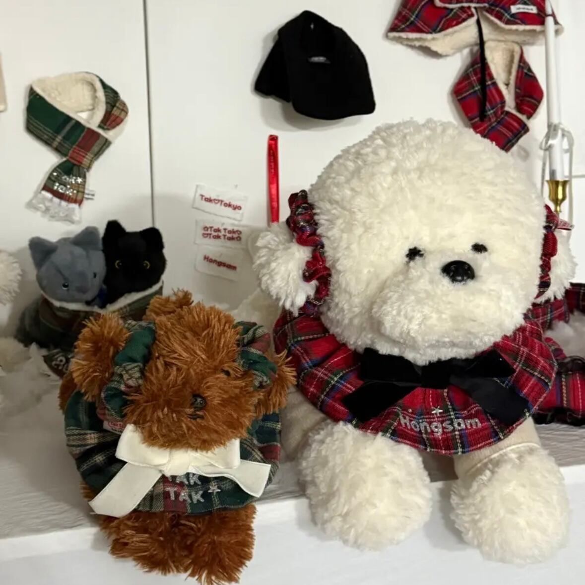 ネーム刺繍［tak!tak!tak!tak!］Winter Tartan Check Series ケープ（グリーン）