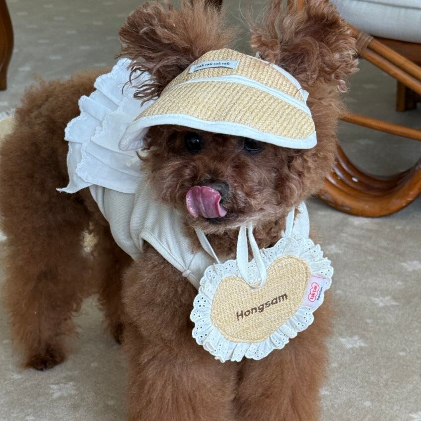 特典付き！即納［tak!tak!tak!tak!］Butter Rattan heart Bib（スタイ単品）