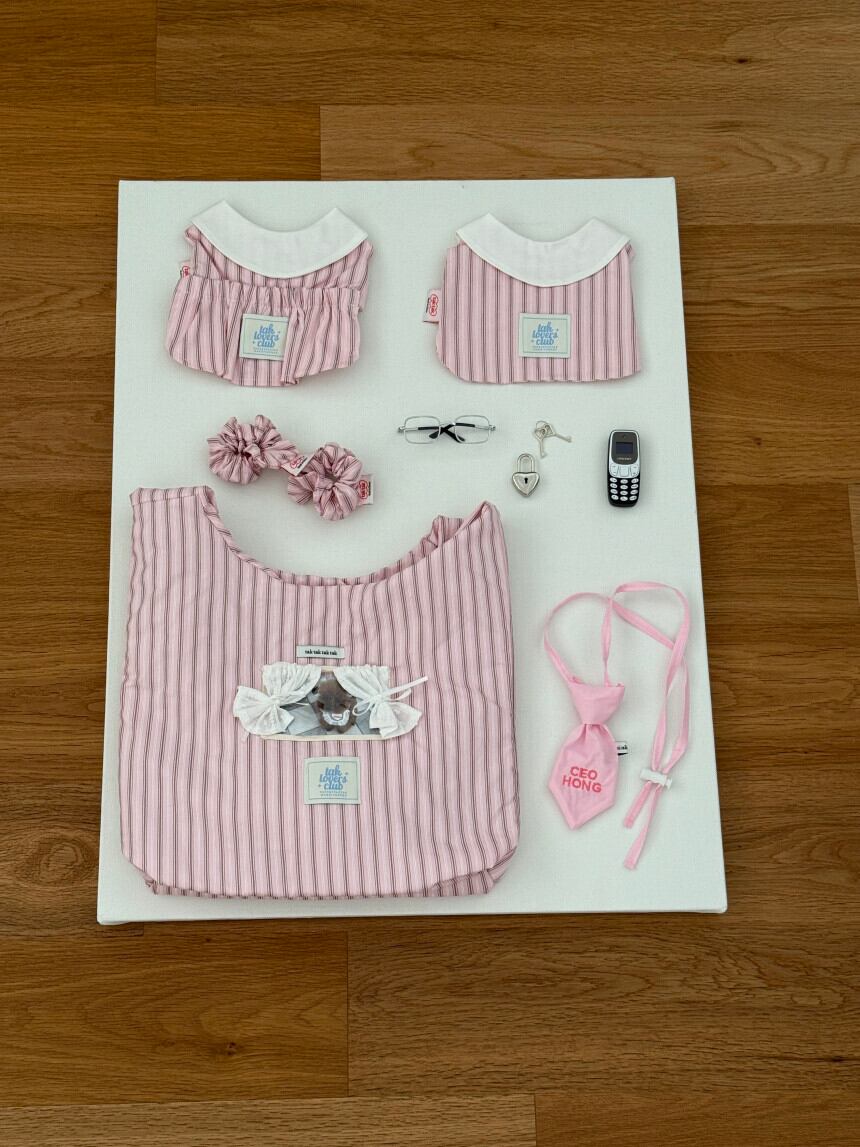 ［tak!tak!tak!tak!］Vintage Stripe Bustier（baby pink）