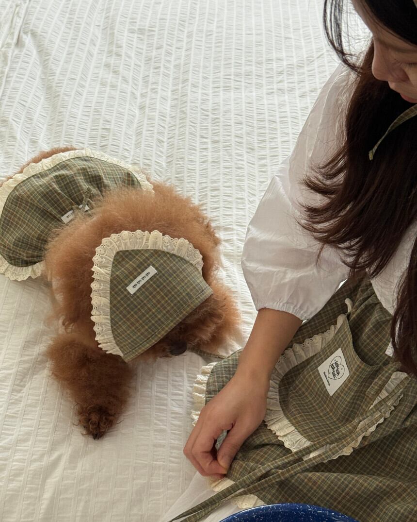 保護者用［tak!tak!tak!tak!］Antique Check Series　Headscarf