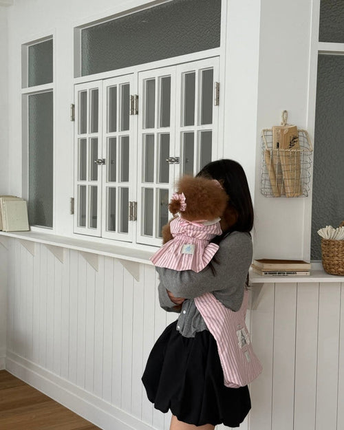 S即納［tak!tak!tak!tak!］Vintage Stripe Dress（baby pink）