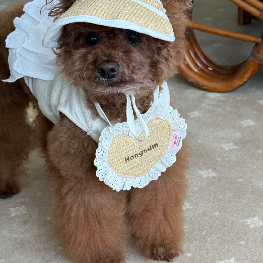 特典付き！即納［tak!tak!tak!tak!］Butter Rattan heart Bib（スタイ単品）