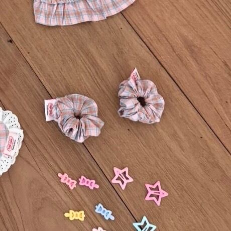 予約［tak!tak!tak!tak!］Little jelly check shushu/シュシュ2個セット