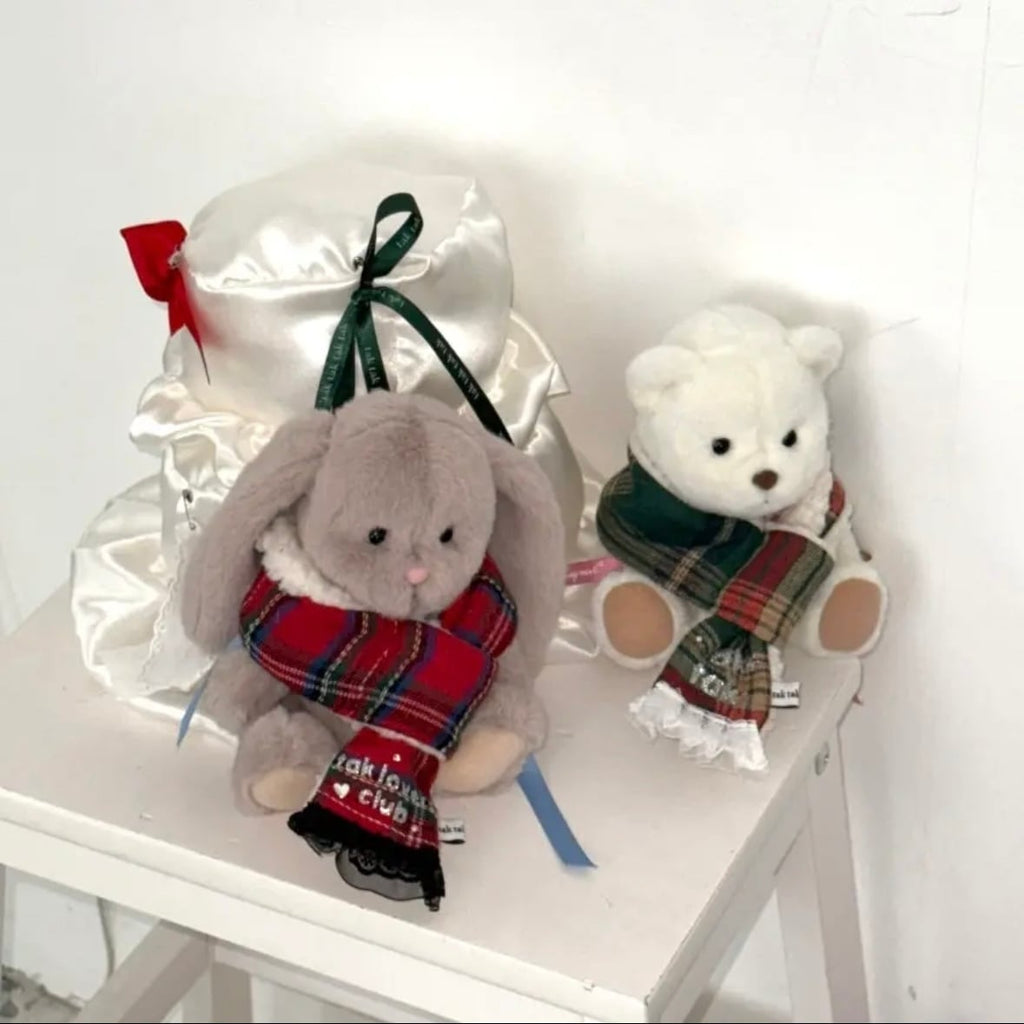 ネーム刺繍［tak!tak!tak!tak!］Winter Tartan Check Series マフラー（2color.）