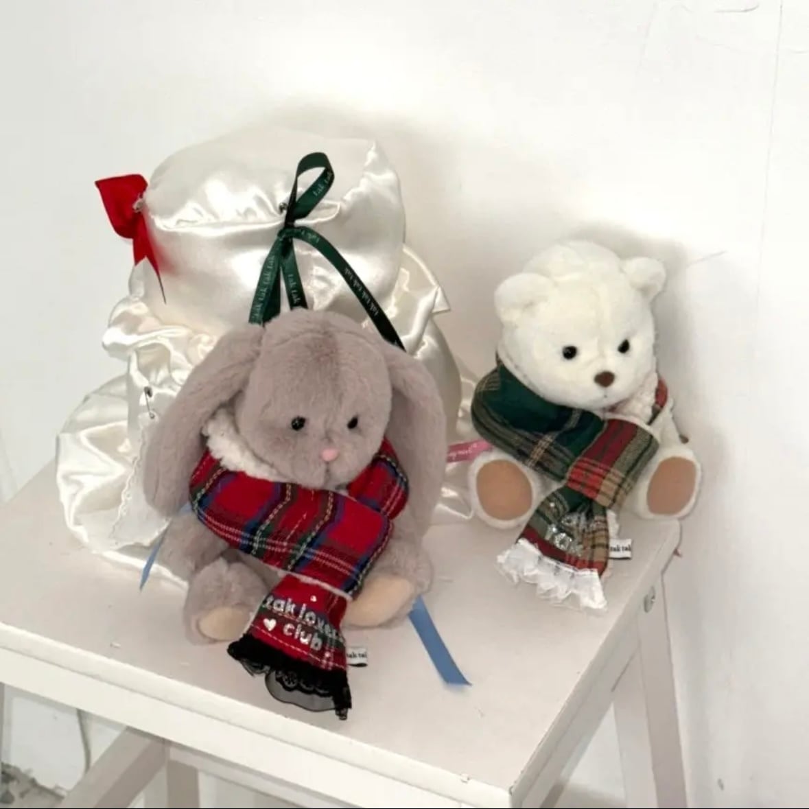 ネーム刺繍［tak!tak!tak!tak!］Winter Tartan Check Series マフラー（2color.）