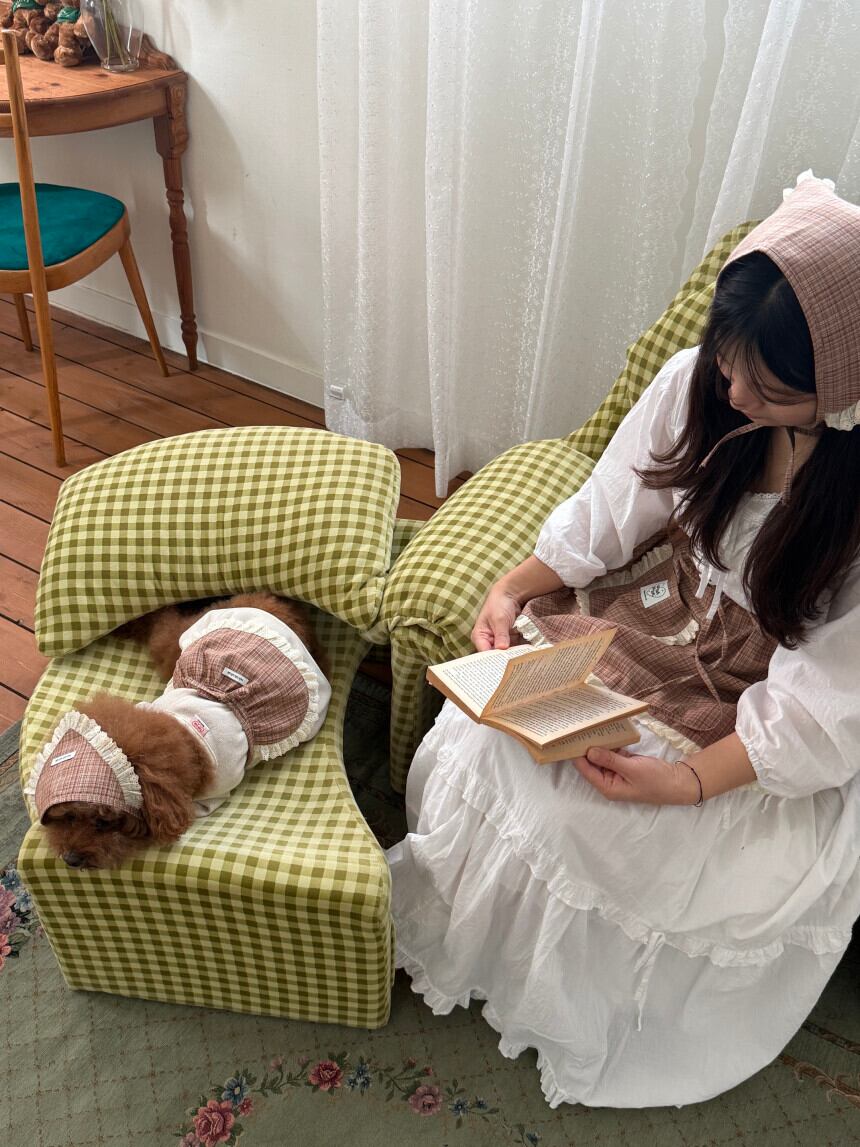 保護者用［tak!tak!tak!tak!］Antique Check Series　Headscarf