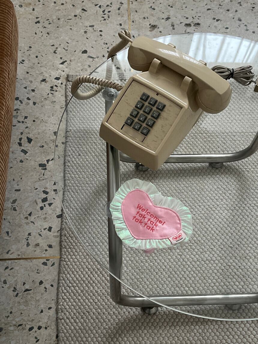 ネーム刺繍［tak!tak!tak!tak!］heart bib （スタイ単品）