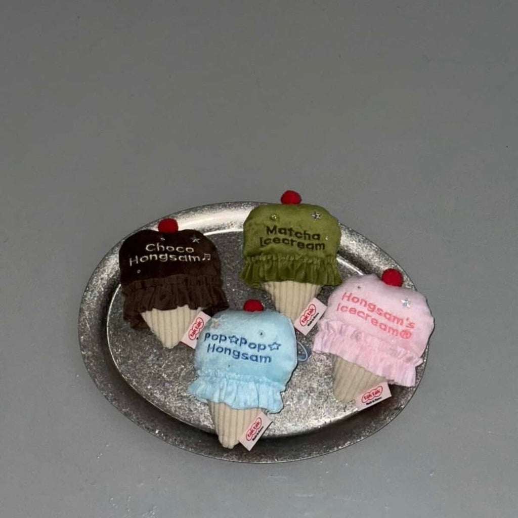 即納［tak!tak!tak!tak!］scoop scoop ice cream cushion bib( blue )