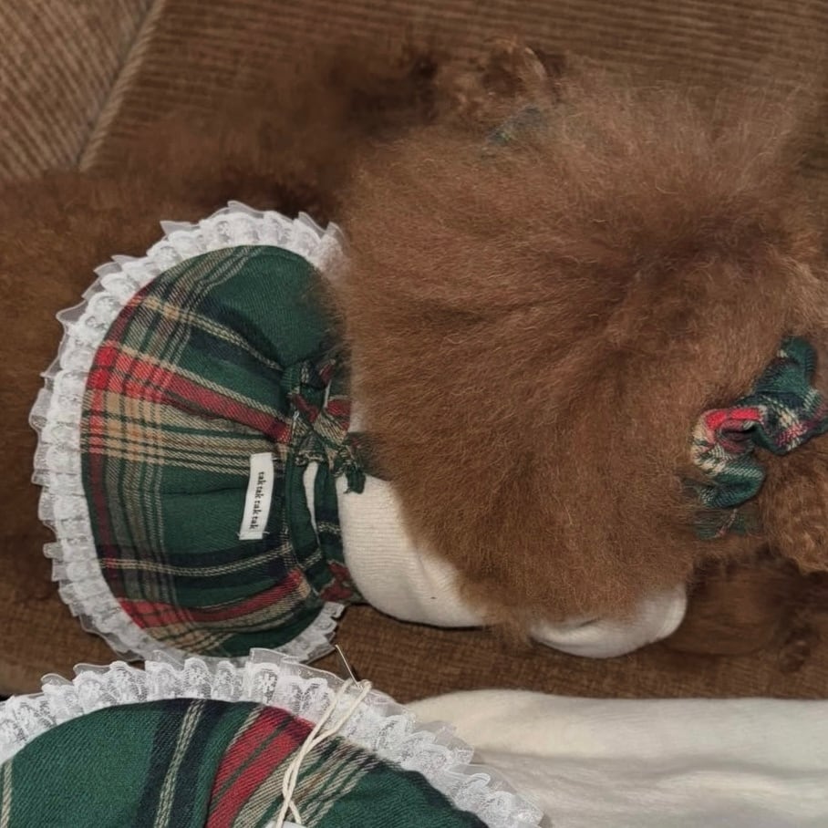 即納［tak!tak!tak!tak!］Winter Tartan Check Series シュシュ　わんこ用