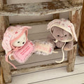 予約［tak!tak!tak!tak!］milk pink eyelet bunny bonnet