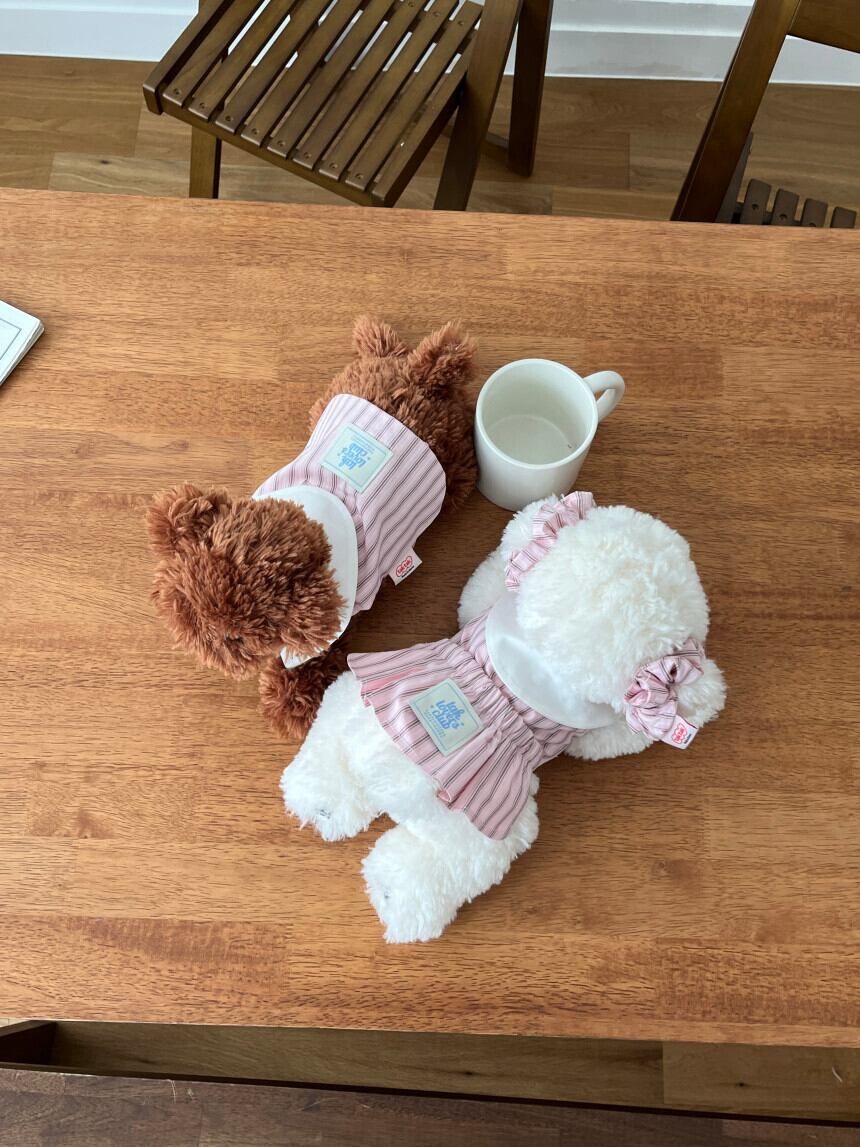 S即納［tak!tak!tak!tak!］Vintage Stripe Dress（baby pink）