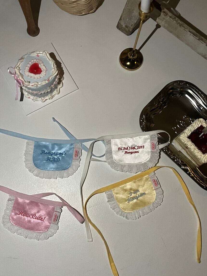 ネーム刺繍［tak!tak!tak!tak!］Fairy Mood Series_ Fairy Vintage Bib（スタイ単品）