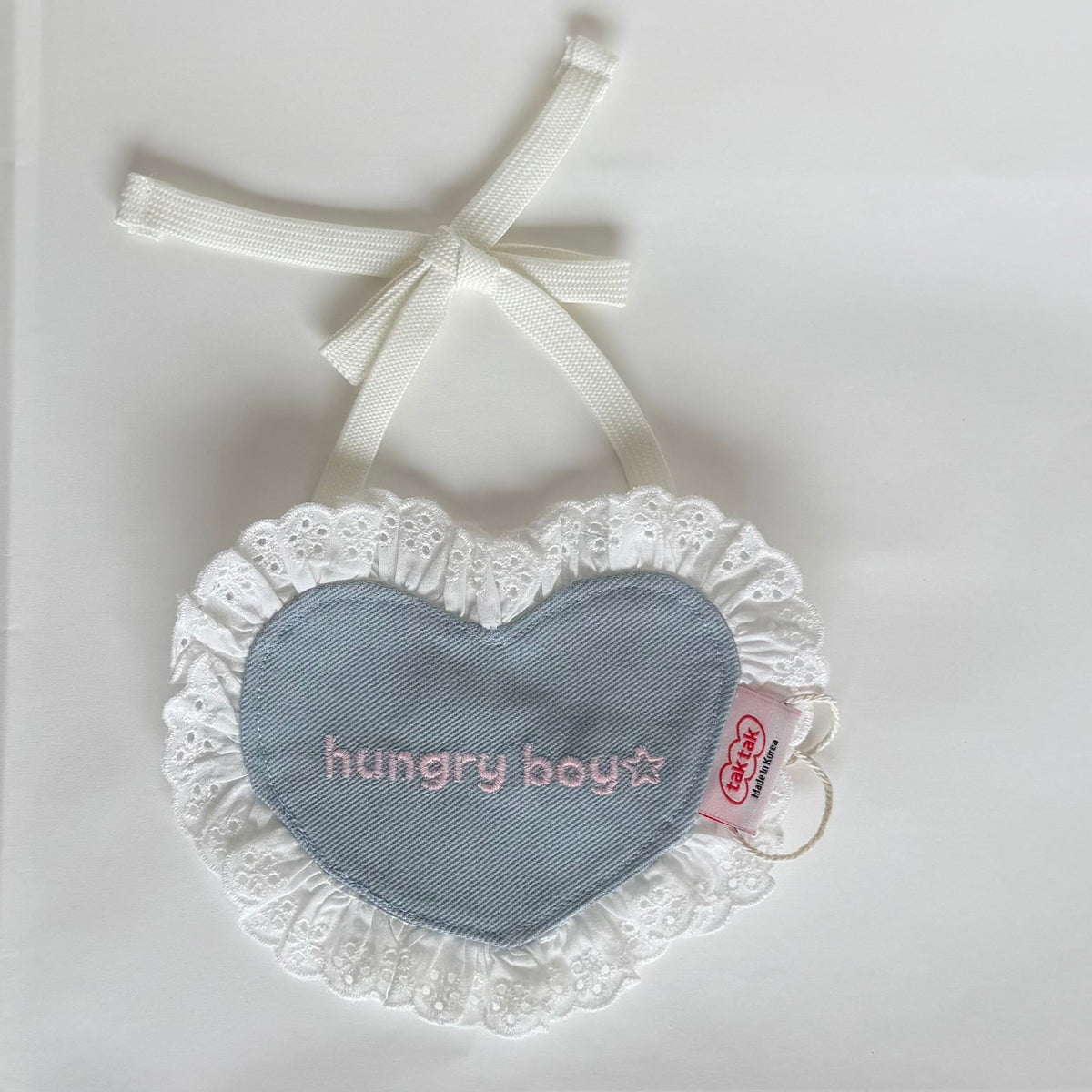 【即納】［tak!tak!tak!tak!］denim heart bib （スタイ単品）