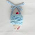 即納［tak!tak!tak!tak!］scoop scoop ice cream cushion bib( blue )