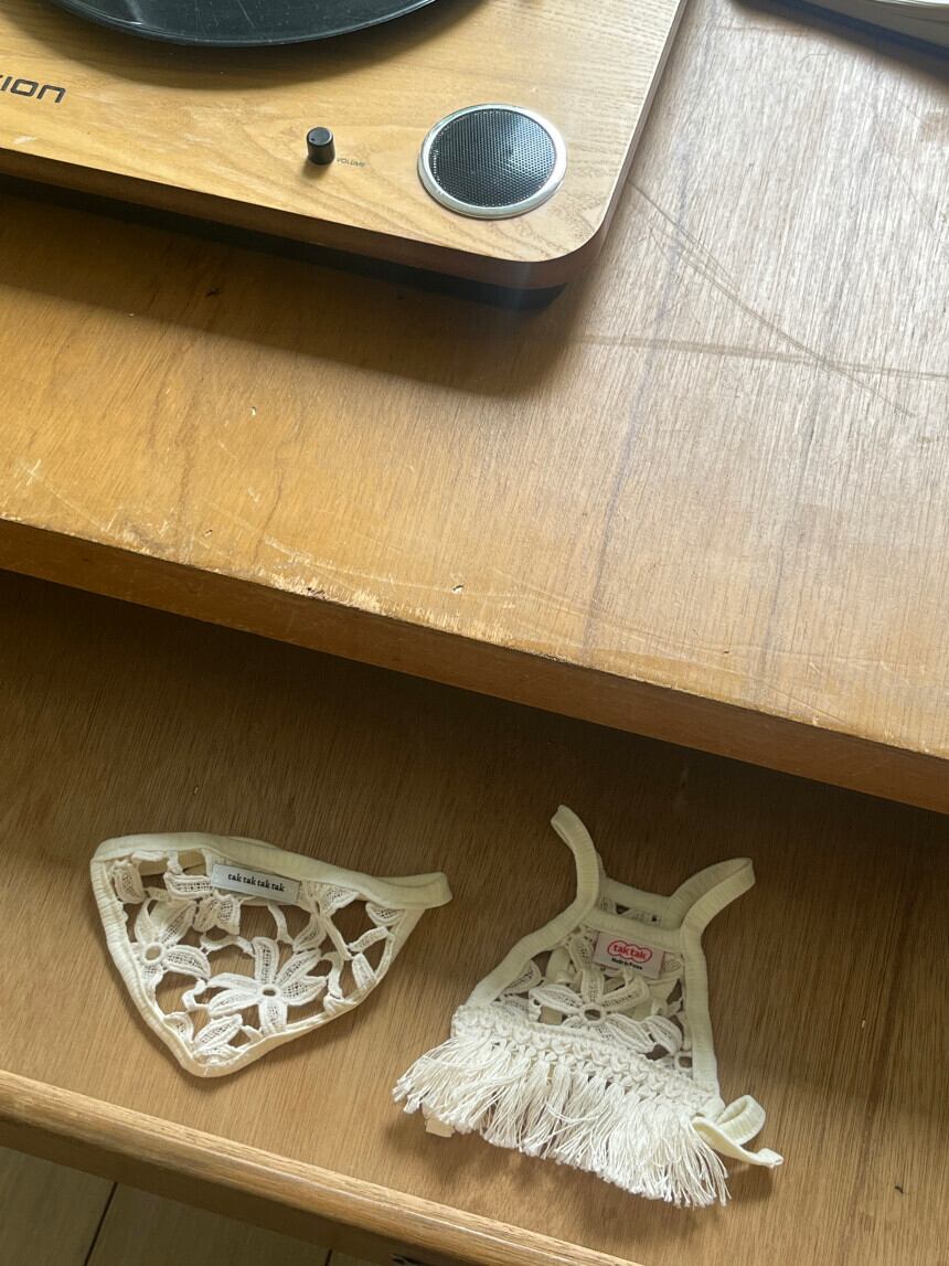 S/M即納［tak!tak!tak!tak!］Flower Crochet Bustier