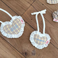 特典付き*ネーム刺繍［tak!tak!tak!tak!］Little jelly check cushion bib（スタイ単品）