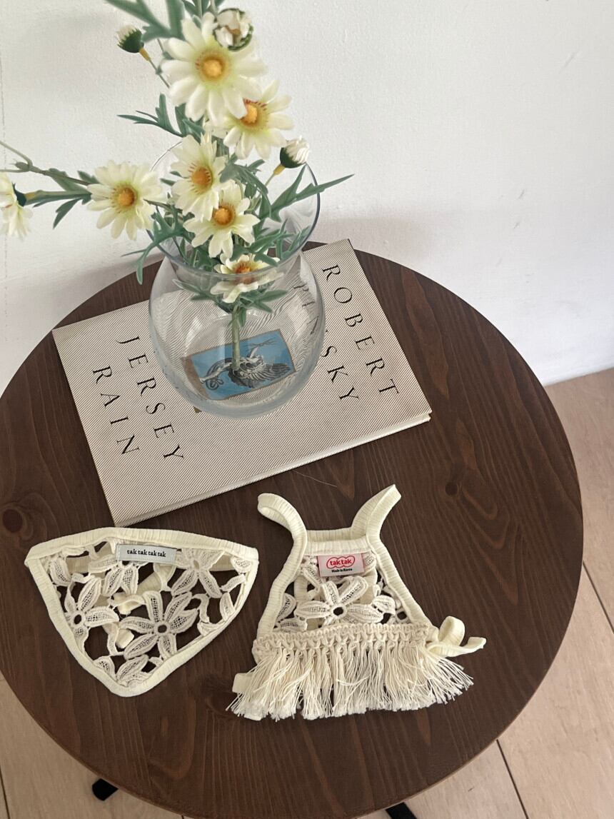 ［tak!tak!tak!tak!］Flower Crochet Bustier