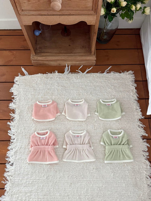 トップスタイプ［tak!tak!tak!tak!］Fluffy Knit Series Fluffy Knit Raised T shirt