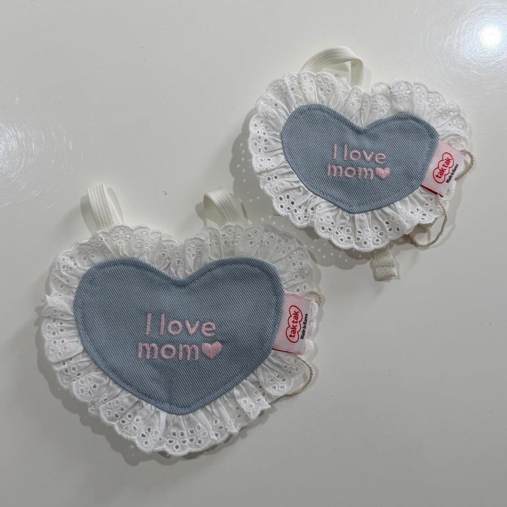 【即納】［tak!tak!tak!tak!］denim heart bib （スタイ単品）