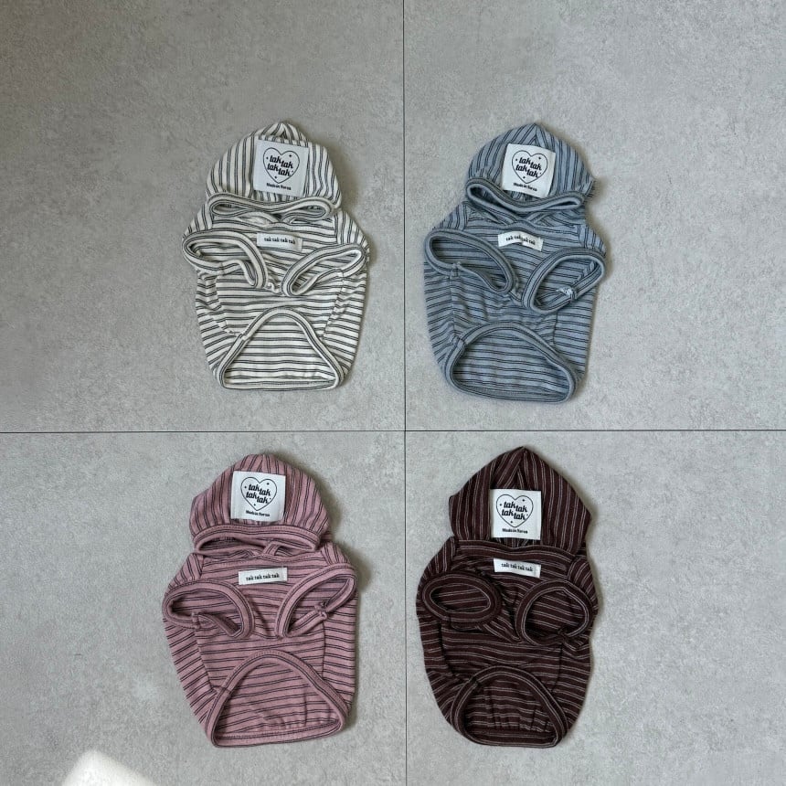袖なし［tak!tak!tak!tak!］Haze Stripe Hoodie sleeveless