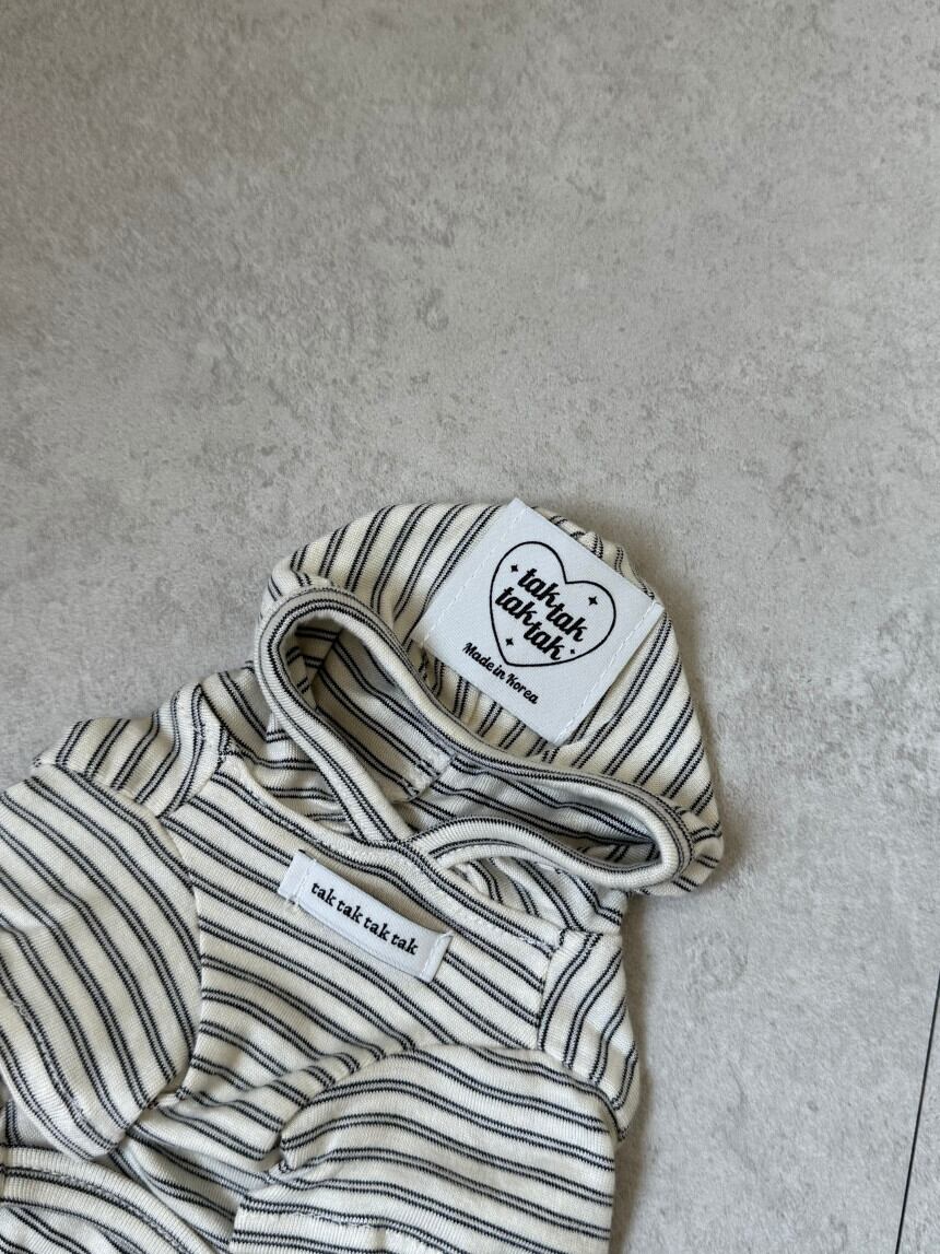 袖あり［tak!tak!tak!tak!］Haze Stripe Hoodie sleeve