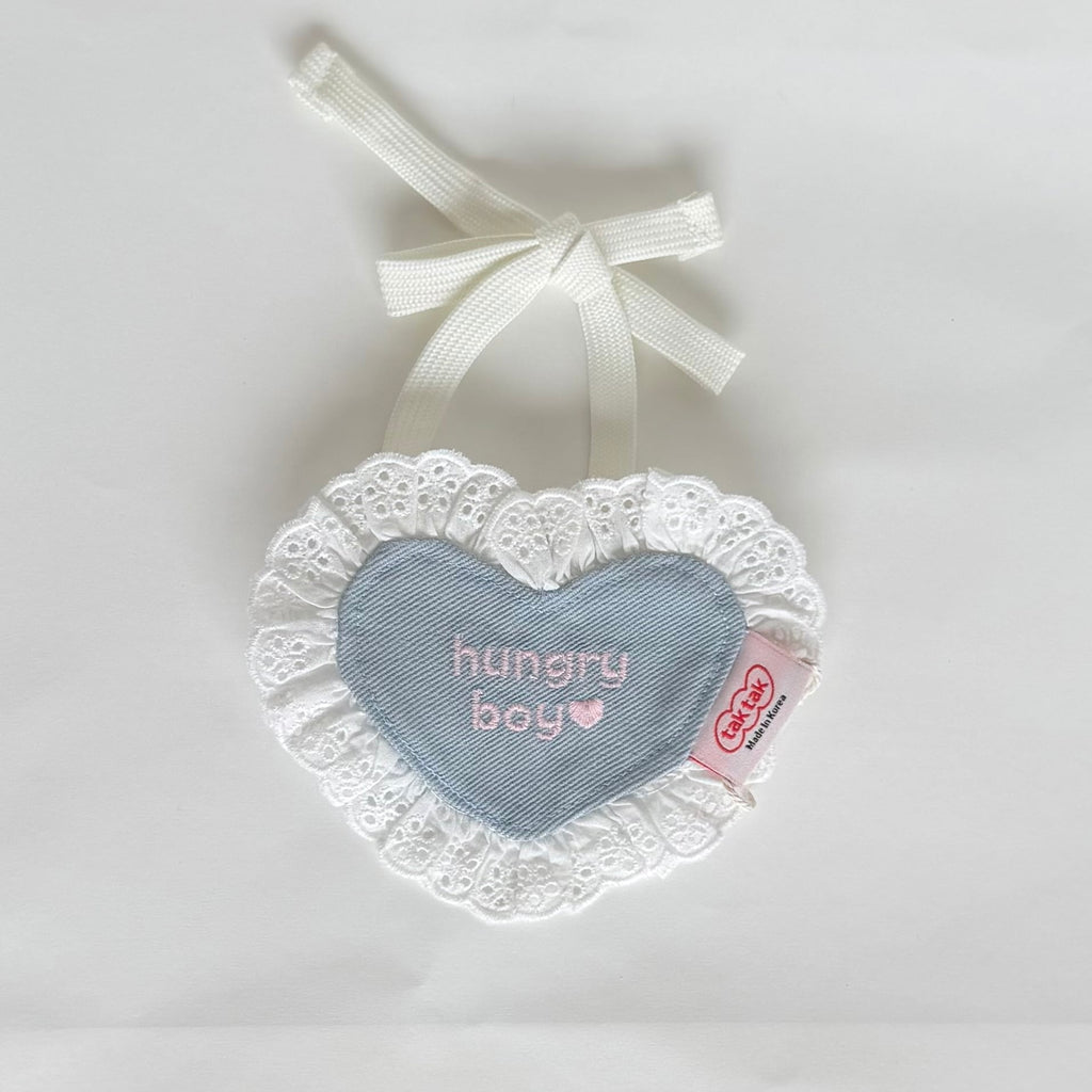 【即納】［tak!tak!tak!tak!］denim heart bib （スタイ単品）