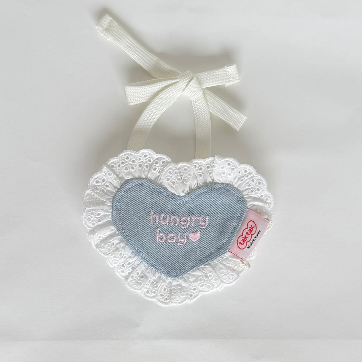 【即納】［tak!tak!tak!tak!］denim heart bib （スタイ単品）