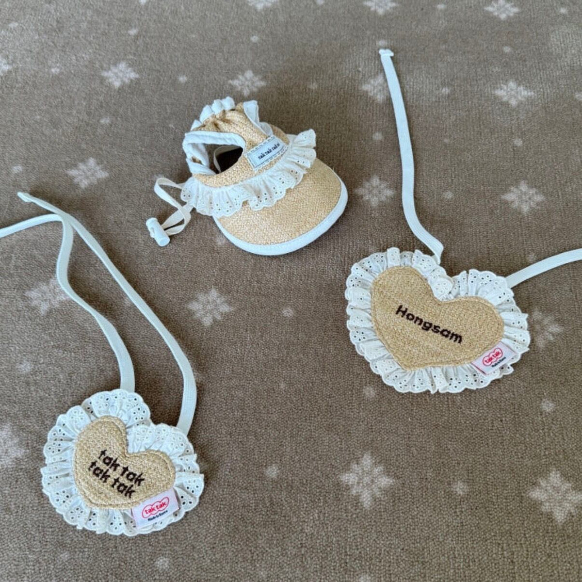 特典付き！即納［tak!tak!tak!tak!］Butter Rattan heart Bib（スタイ単品）