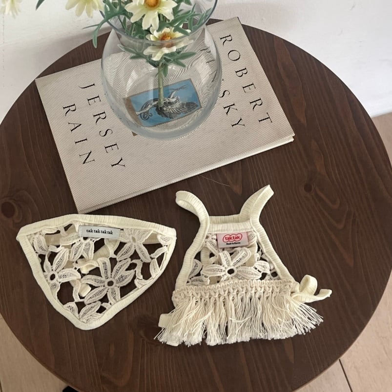 S/M即納［tak!tak!tak!tak!］Flower Crochet Bustier